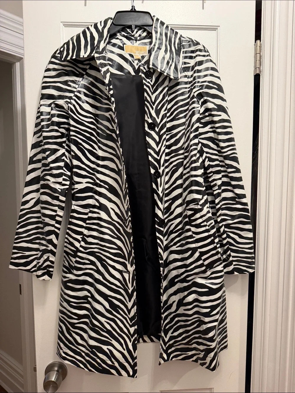 Michael Kors Zebra-Print Jacket - Black & White